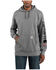 Image #1 - Carhartt Men's FR Solid Force Midweight Signature Logo Hooded Work Sweatshirt, Grey, hi-res