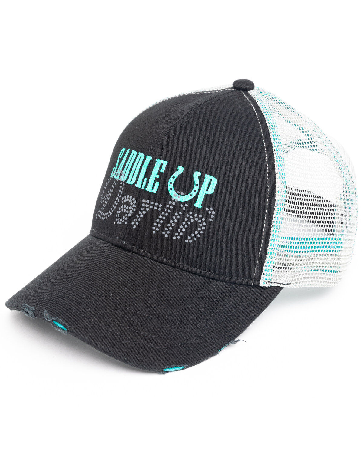 Image #1 - Shyanne Women's Saddle Up Darlin Mesh Ball Cap , Black, hi-res