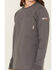 Image #3 - Ariat Women's FR Pima Stretch US Logo Baselayer Long Sleeve Work T-Shirt, Charcoal, hi-res
