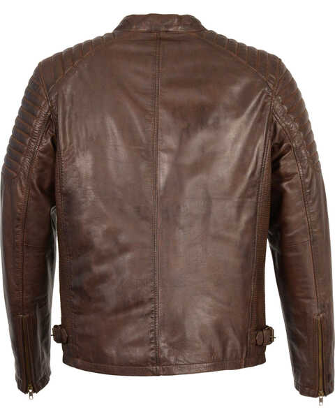 Image #2 - Milwaukee Leather Men's Quilted Shoulders Snap Collar Leather Jacket - 5X, , hi-res
