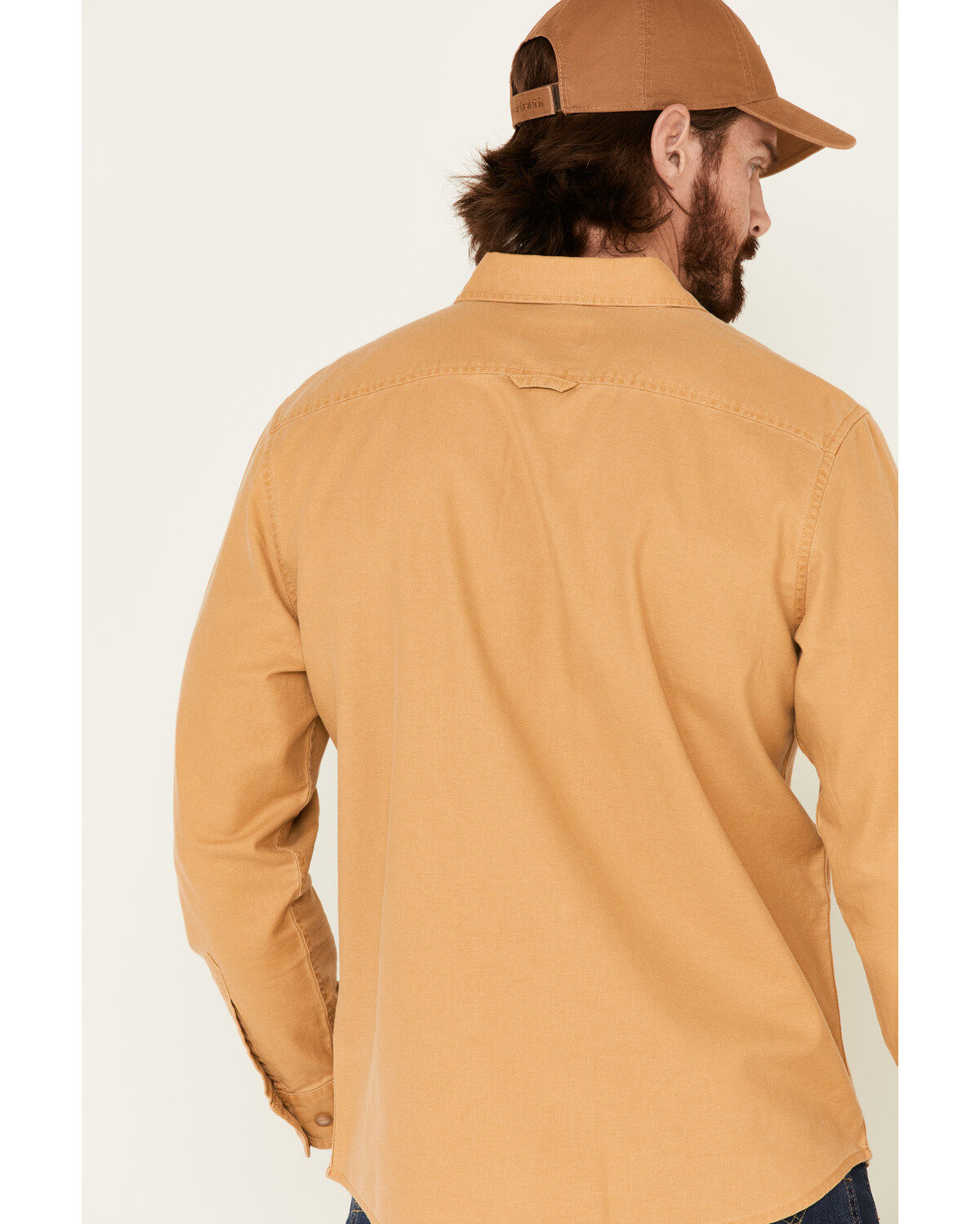 Image #5 - Pendleton Men's Mustard Beach Shack Solid Long Sleeve Western Shirt, Yellow, hi-res