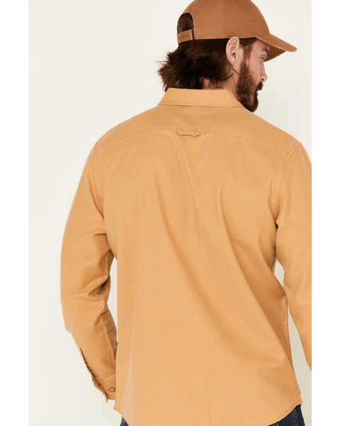 Pendleton Men's Mustard Beach Shack Solid Long Sleeve Western Shirt , Yellow, hi-res