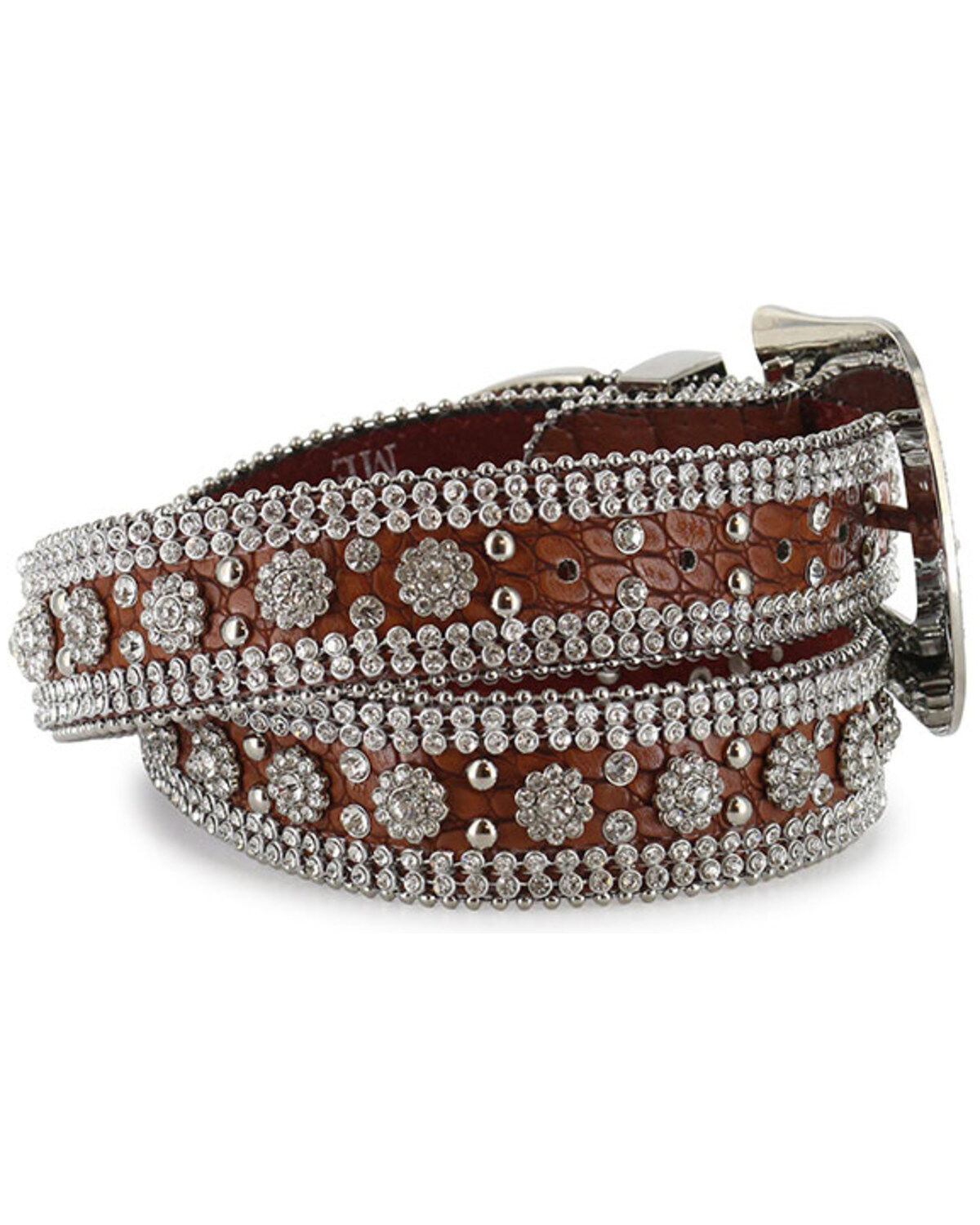 Image #2 - Angel Ranch Women's Rhinestone Faux Gator Belt, , hi-res