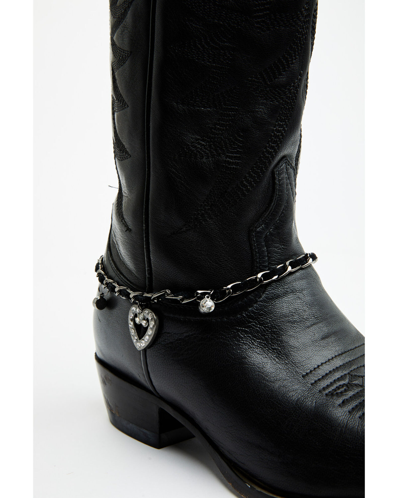 Shyanne Women s Rhinestone Heart Boot Bracelet