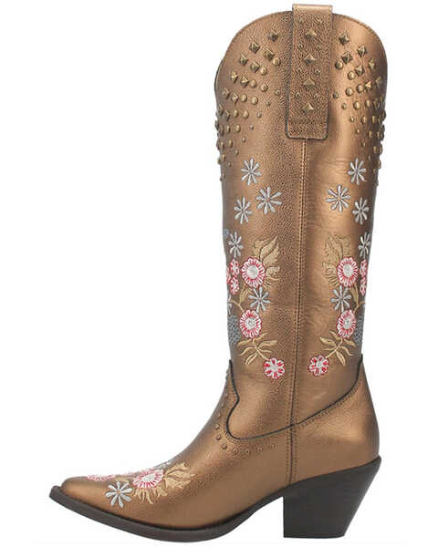 Dingo Women's Poppy Embellished & Embroidered Western Boots - Snip Toe, Bronze, hi-res