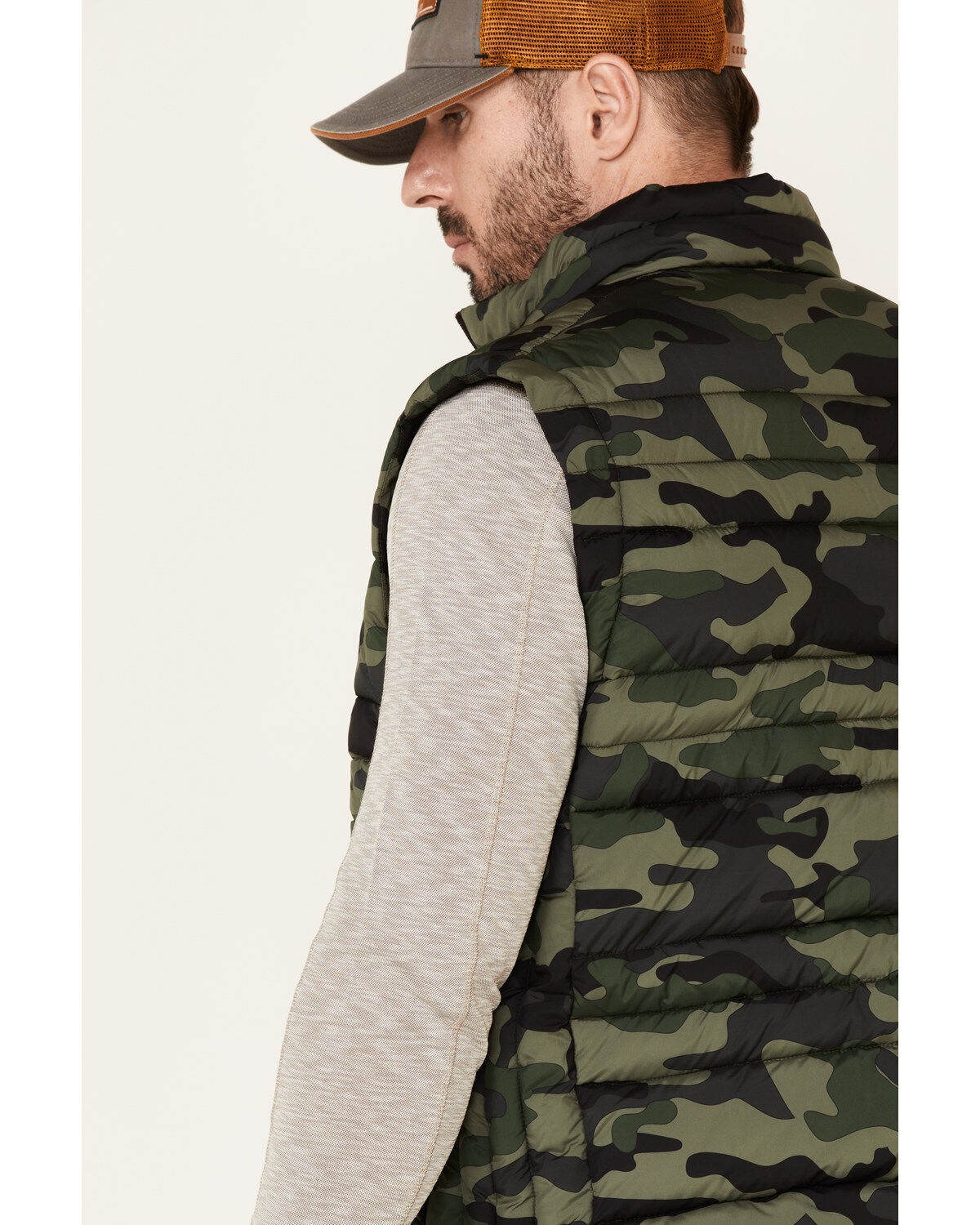 Image #5 - Flag & Anthem Men's Green Erieville Camo Print Puffer Vest, Green, hi-res