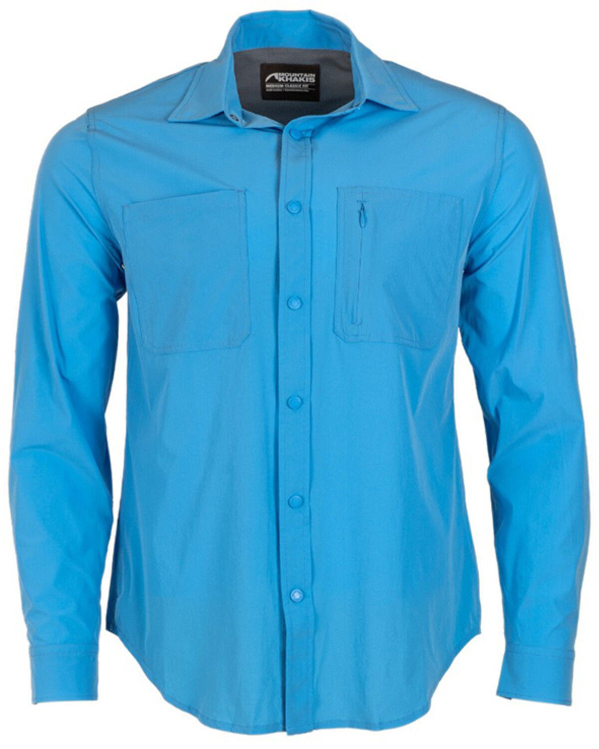 Image #1 - Mountain Khakis Men's Rivers Short Sleeve Button-Down Western Shirt, Blue, hi-res