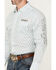 Image #3 - Wrangler Men's Geo Print Logo Long Sleeve Snap Western Shirt, Grey, hi-res
