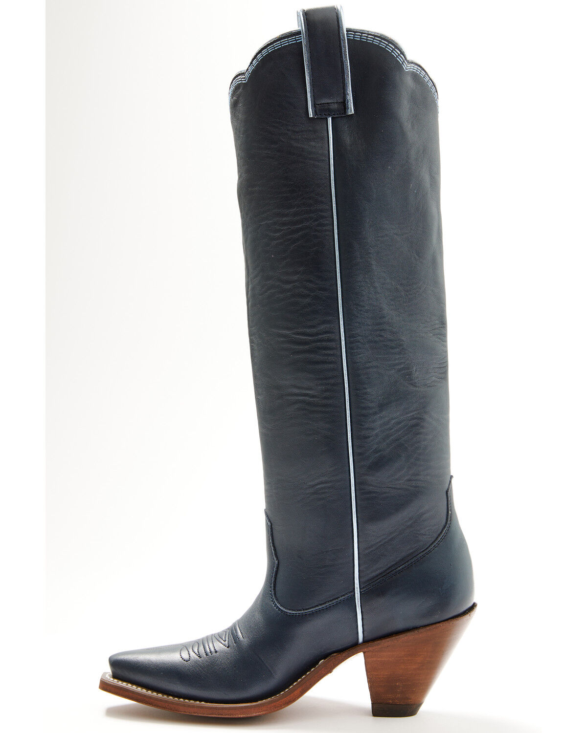 Image #3 - Besita Boots Women's The Honey Bird Embroidered Tall Western Boots - Snip Toe, Navy, hi-res