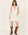 Image #1 - Idyllwind Women's Winfrey Criss Cross Front Embellished Mini Dress, Ivory, hi-res