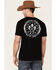 Howitzer Men's American Patriot Sons Of Liberty Graphic Short Sleeve T-Shirt , Black, hi-res