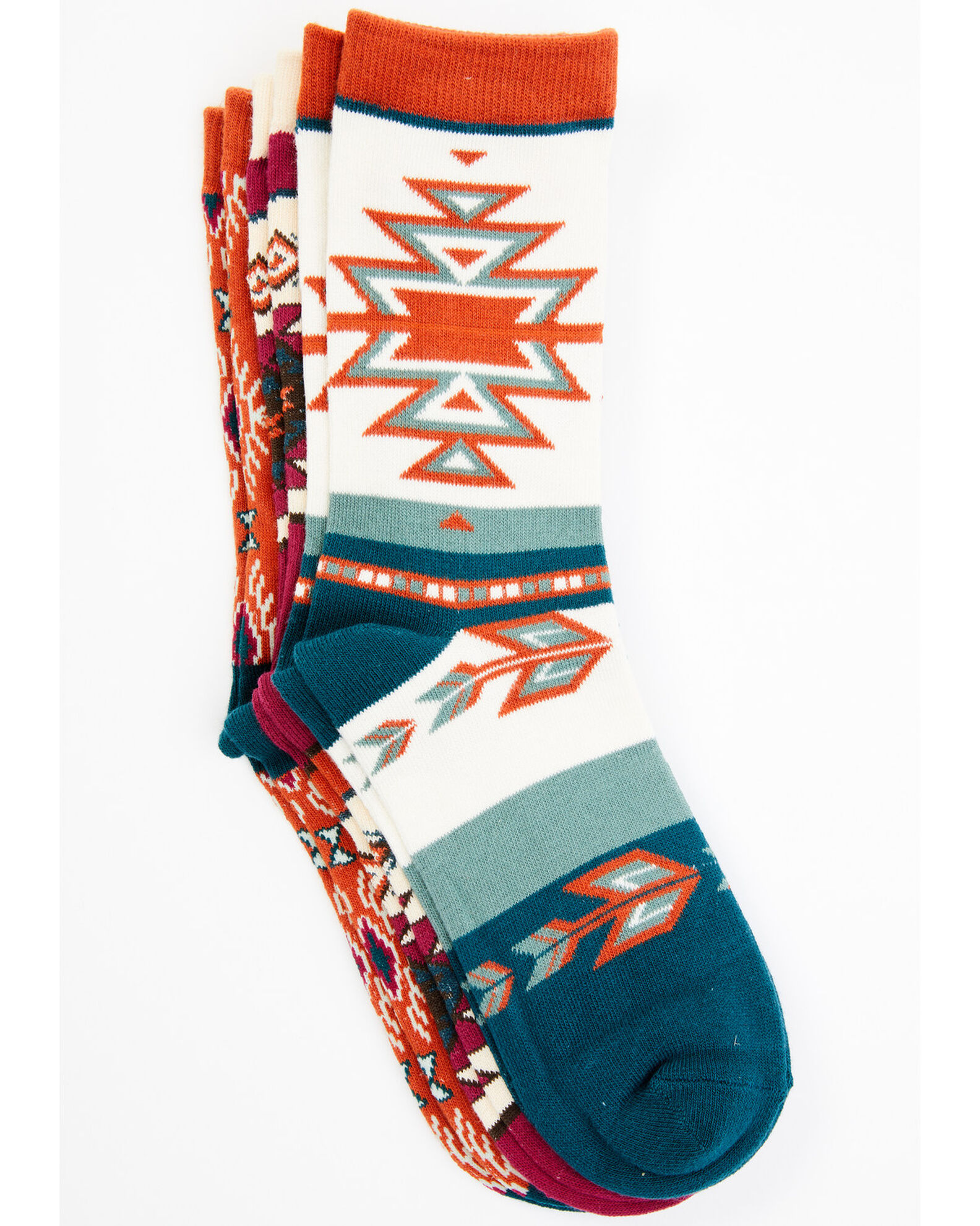 Shyanne Women's Southwestern Print Crew Socks - 3-Pack