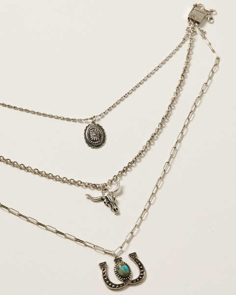 Idyllwind Women's Dakota Layered Necklace, Silver, hi-res