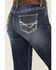 Image #2 - Rock & Roll Denim Women's Medium Wash Mid Rise Cheetah Applique Stretch Bootcut Jeans, Medium Wash, hi-res