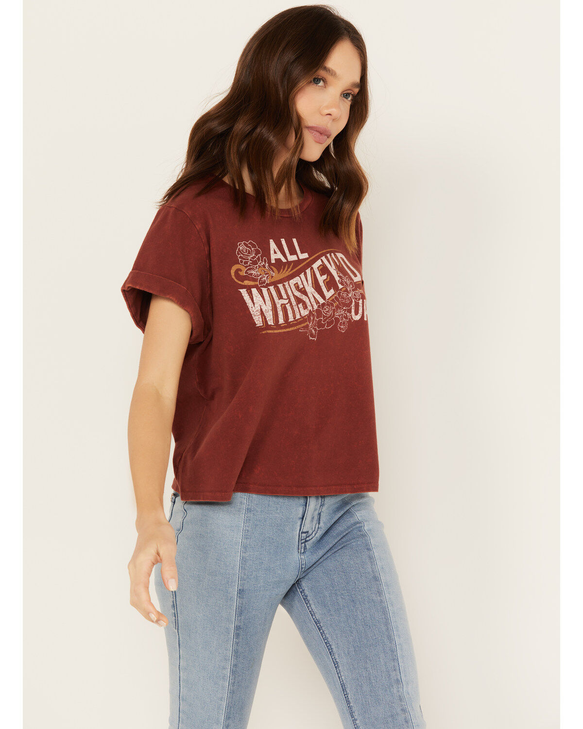 Image #1 - Youth in Revolt Women's All Whiskey'd Up Short Sleeve Graphic Tee, , hi-res