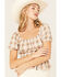 Image #2 - Jolt Women's Plaid Print Short Puff Sleeve Flutter Top, , hi-res