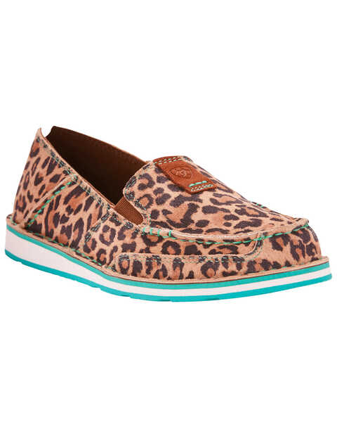 Image #1 - Ariat Women's Cheetah Print Cruiser Slip-On Shoes - Moc Toe, , hi-res