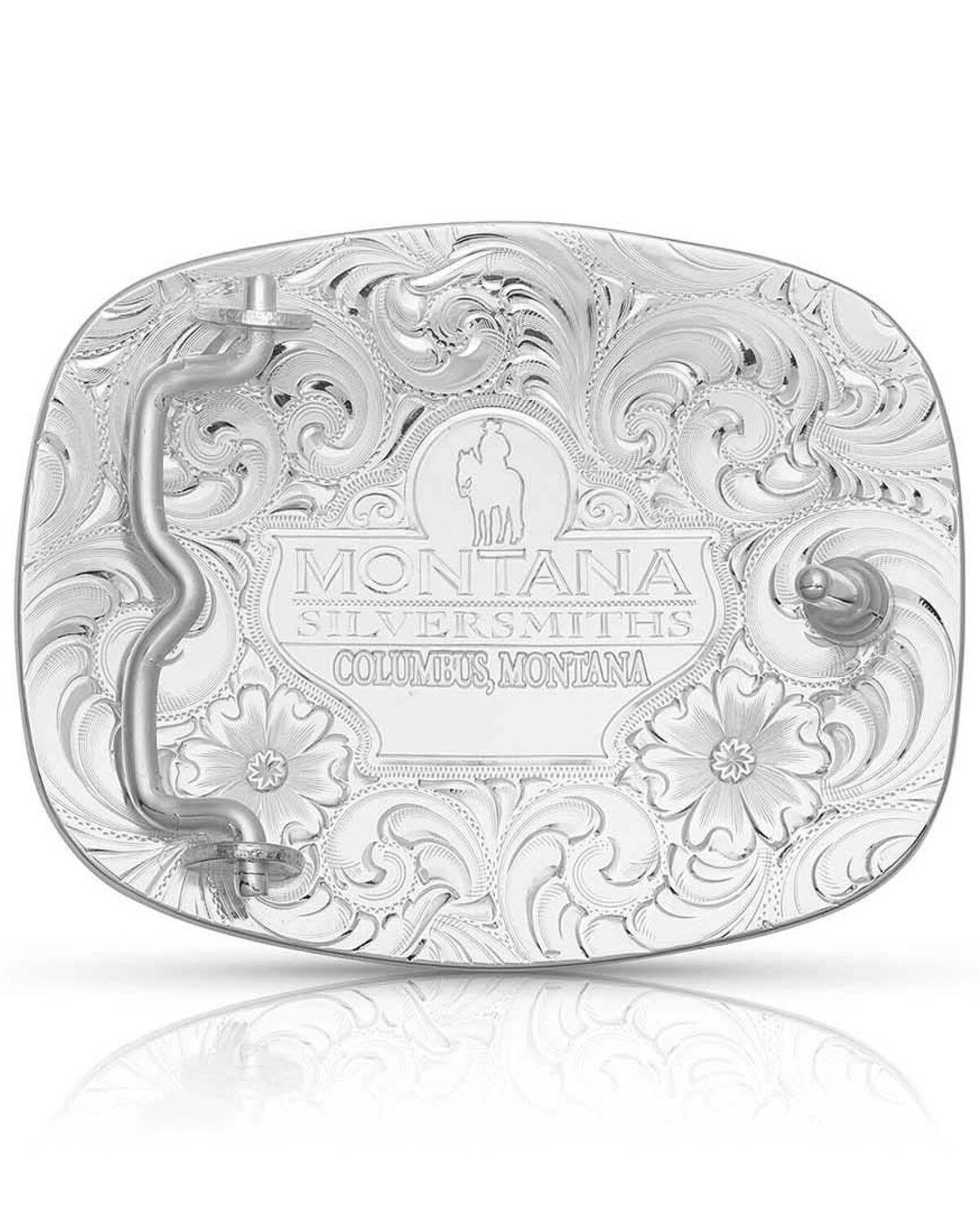 Image #2 - Montana Silversmiths Men's Grand Cowboy Buckle, Silver, hi-res