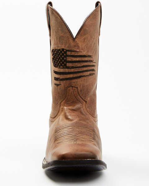 Image #4 - Ariat Men's Circuit Patriot Western Boots - Broad Square Toe, Distressed Brown, hi-res