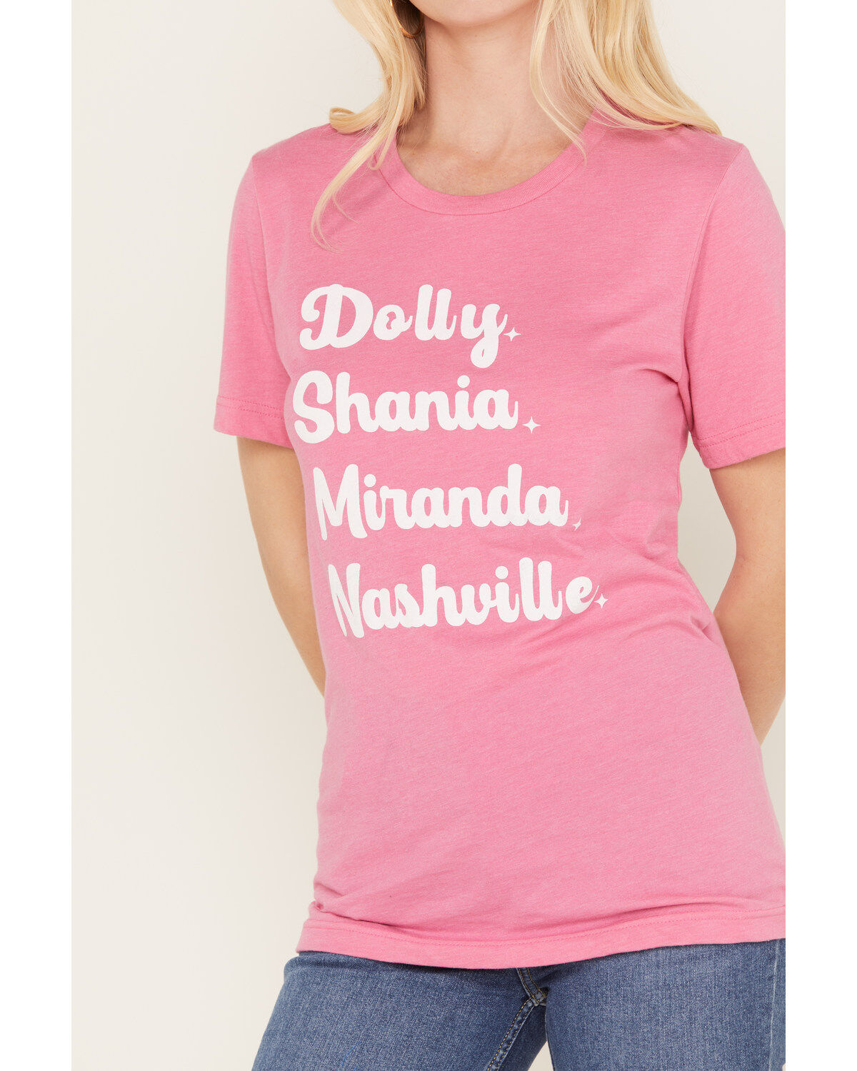 Image #3 - Ali Dee Women's Nashville Singstress Short Sleeve Graphic Tee, Pink, hi-res