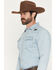 Image #2 - Pendleton Men's Light Wash Wash Gambler Long Sleeve Snap Denim Western Shirt, Light Wash, hi-res