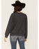 Paramount Network's Yellowstone Women's Charcoal Mineral Wash Steerhead Graphic Raglan Sweatshirt, Charcoal, hi-res