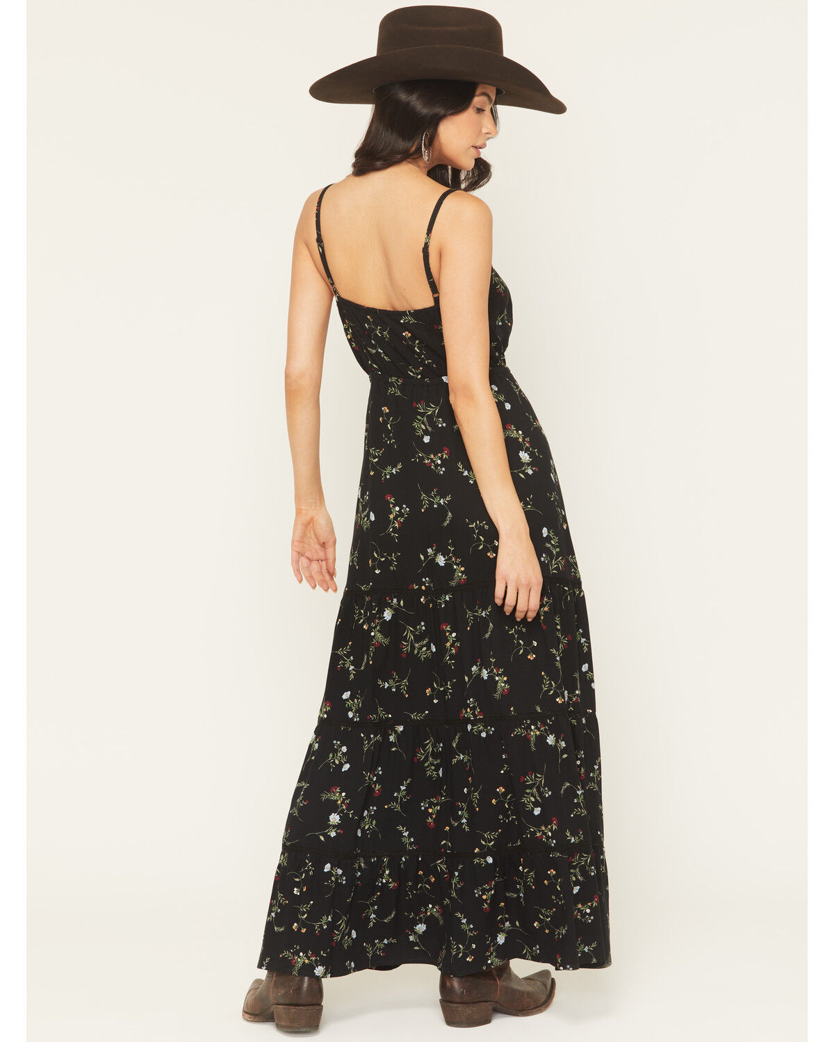 Image #5 - Idyllwind Women's Colt Floral Print Sleeveless Button-Down Maxi Dress, Black, hi-res