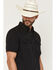 Image #2 - RANK 45&reg; Men's Ridge Solid Short Sleeve Pearl Snap Western Performance Shirt, Black, hi-res