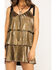 Image #4 - Show Me Your Mumu Women's Pleated Suarez Tie Mini Dress, Gold, hi-res