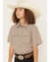 Image #2 - Gibson Trading Co Boys' Floyd Geo Print Short Sleeve Snap Western Shirt, Blue, hi-res
