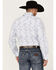 Image #4 - Rough Stock By Panhandle Men's Southwestern Dot Print Long Sleeve Pearl Snap Western Shirt, Royal Blue, hi-res