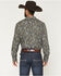 Image #4 - Gibson Trading Co Men's Last Call Paisley Print Long Sleeve Butt-Down Western Shirt - Tall, Black, hi-res