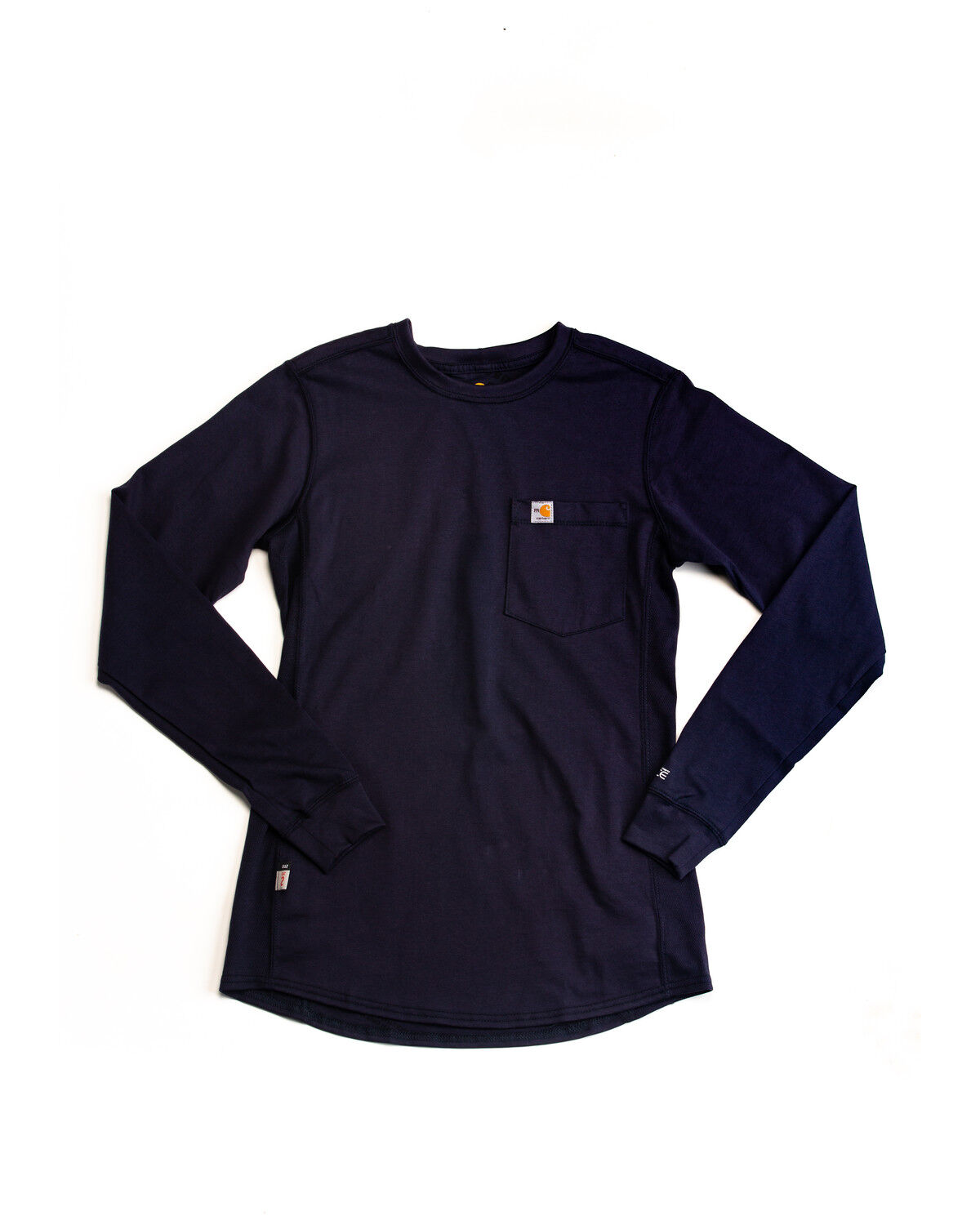 Image #2 - Carhartt Women's FR Force Solid Long Sleeve Work Shirt, Navy, hi-res