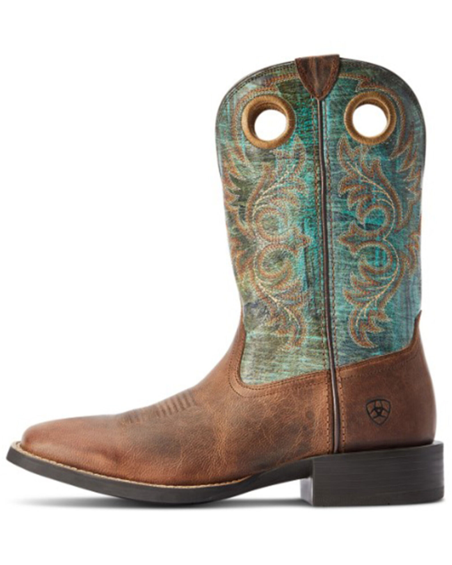 Ariat Men's Sport Rodeo Western Performance Boots Broad Square Toe, Brown