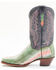 Dan Post Women's Exotic Watersnake Skin Western Boots - Square Toe, Green, hi-res