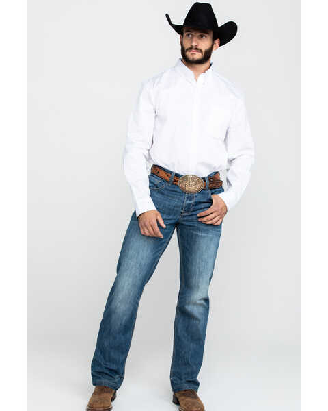 Image #6 - Cody James Core Men's White Solid Long Sleeve Western Shirt , , hi-res