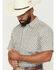 Image #2 - Gibson Trading Co Men's Boxer Geo Print Short Sleeve Button-Down Western Shirt, Cream, hi-res