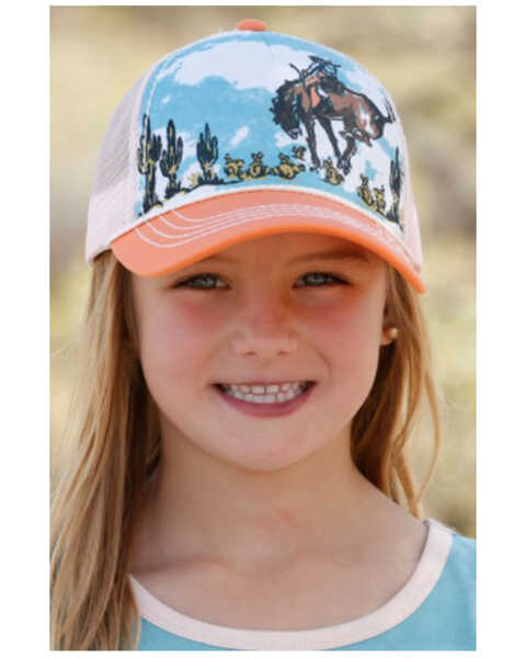 Cruel Girl Girls' Cowgirl Trucker Hat, Multi, hi-res