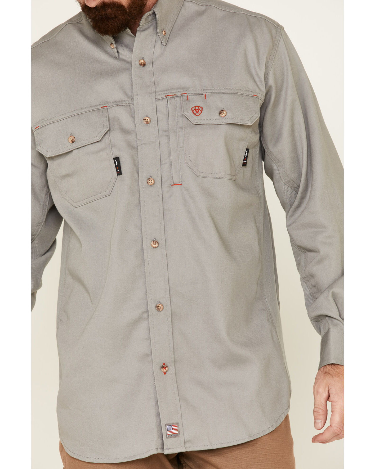 Ariat Men s Fire Resistant Solid Vent Long Sleeve Work Shirt Boot Barn