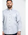 Image #1 - Tuf Cooper Men's Black Stretch Poplin Print Long Sleeve Western Shirt, , hi-res
