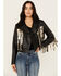 Image #1 - Idyllwind Women's Sparks Studded Thunderbird Fringe Leather Jacket, , hi-res