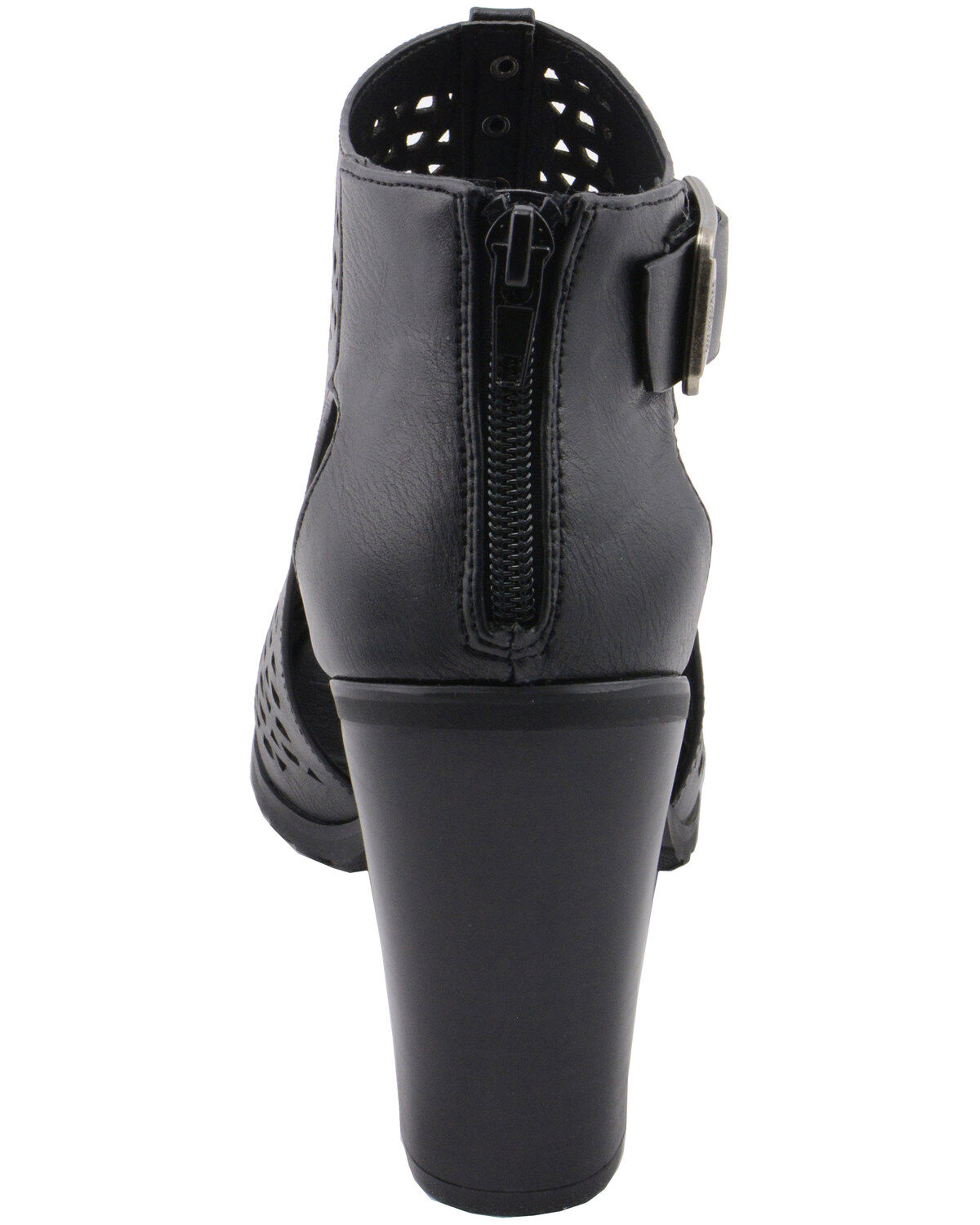 Image #7 - Milwaukee Performance Women's Platform Heel Mesh Top Sandals, Black, hi-res