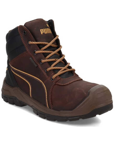 Puma Safety Men's Tornado CTX Mid Waterproof Work Boots - Soft Toe, Brown, hi-res