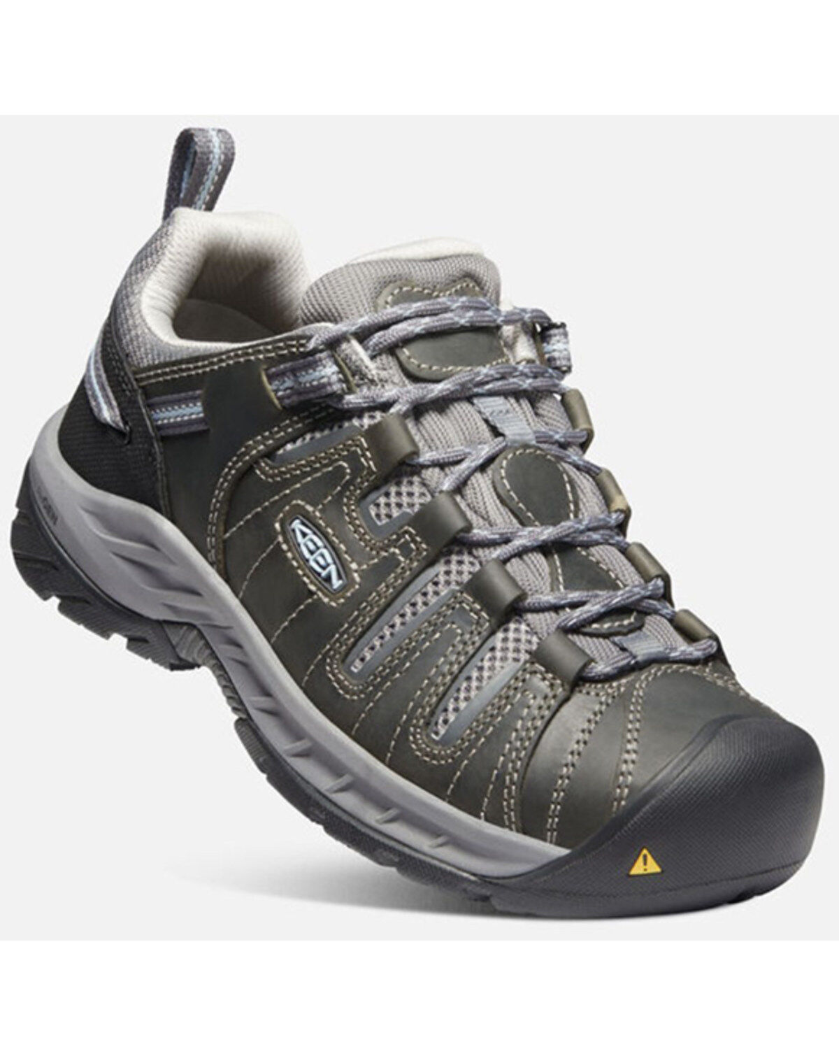 Image #1 - Keen Women's Flint II Soft Toe Lace-Up Water Repellent Work Sneaker, Grey, hi-res