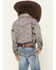 Image #4 - Cowboy Hardware Boys' Skull Scatter Long Sleeve Snap Stretch Western Shirt, Charcoal, hi-res