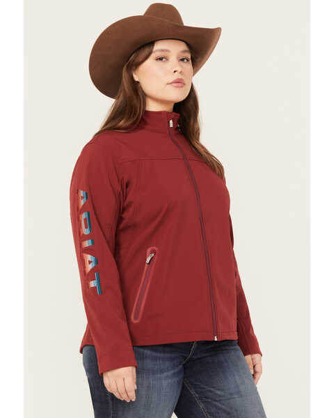 Ariat Women's Serape New Team Softshell Jacket - Plus, Red, hi-res