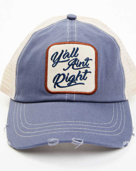 Idyllwind Women's Blue Y'all Ain't Right Baseball Hat, Blue, hi-res