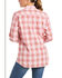 Ariat Women's Calypso Plaid Print Rebar Made Tough Durastretch Long Sleeve Button Down Work Shirt , Red, hi-res
