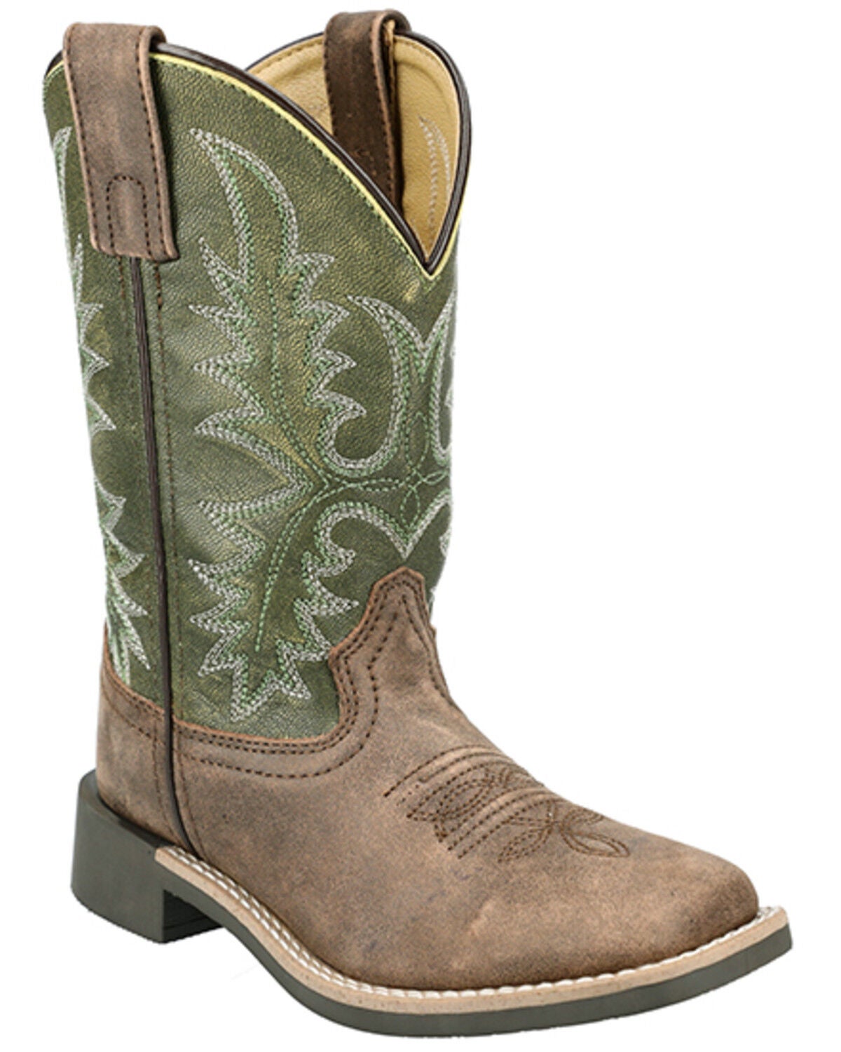 Smoky Mountain Little Boys' Harrison Performance Western Boots - Broad Square Toe, Brown, hi-res