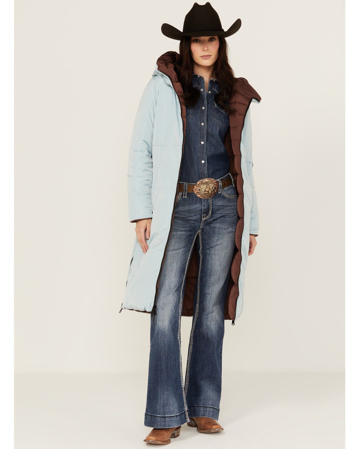 Rino & Pelle Women's Keila Reversible Puffer Coat, Wine, hi-res